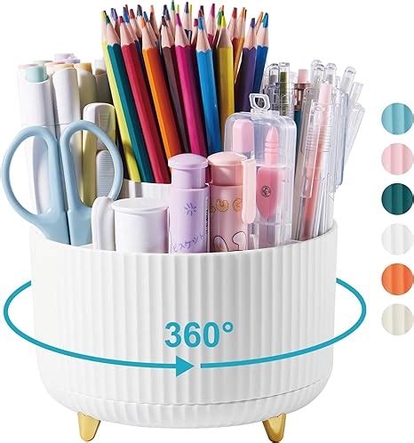 Lolocor Pot Crayons De Bureau Emplacements Rotatifs Degr S