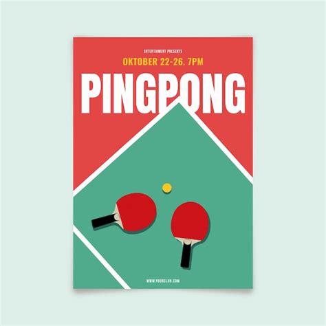 Premium Vector Ping Pong Championship Flyer Design