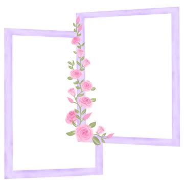 Gorden Hd Transparent Gorden Frame Decorated With Purple Flower Wreath