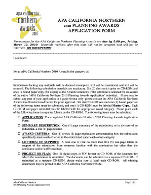 APA California Northern Awards Application V2 Revised Address DOC Form