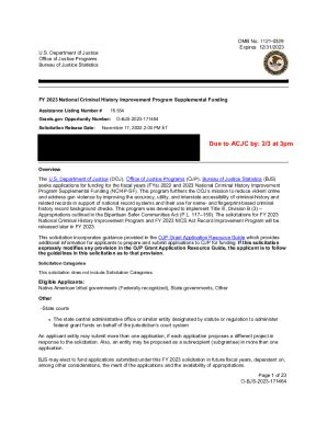 Fillable Online FY 2023 National Criminal History Improvement Program