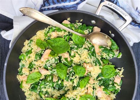 Orzo Met Spinazie En Zalm