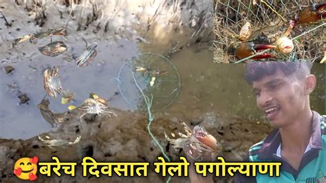 🥰बरेच दिवसात गेलो पगोल्याणा मिळाली मोठी चिंबोरी 🦀 Crabscatching