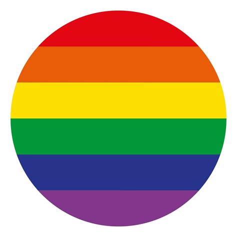 Round Isolated Rainbow Icon Lgbt Community Flag Symbol Rainbow Flag