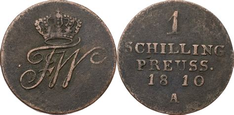 Preussen Königreich Schilling 1810 A Friedrich Wilhelm III 1797 1840