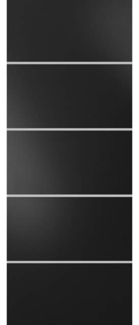 Slab Barn Door Panel Planum 0210 Matte Black With Sturdy Finished