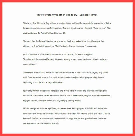 30 Sample Obituary for Father – Tate Publishing News