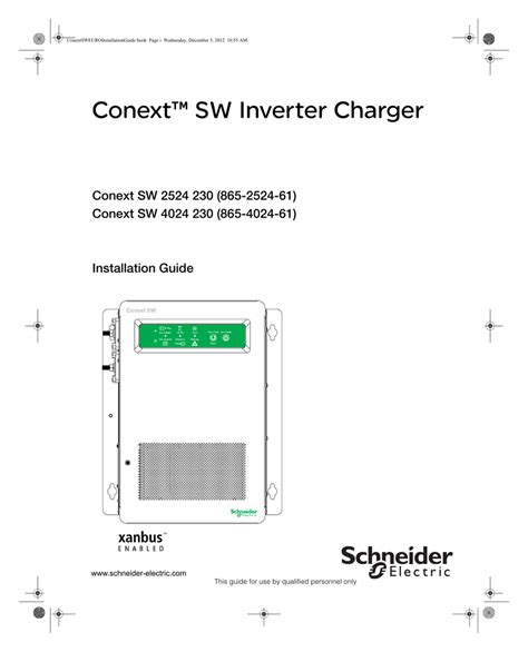 Schneider Conext Scp Manual