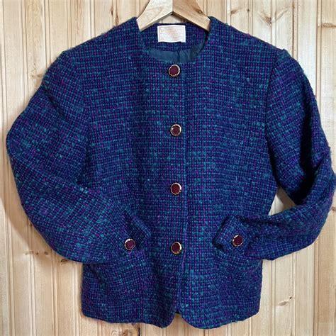 Vtg Pendleton Virgin Wool Womens Sz Jacket Multico Gem