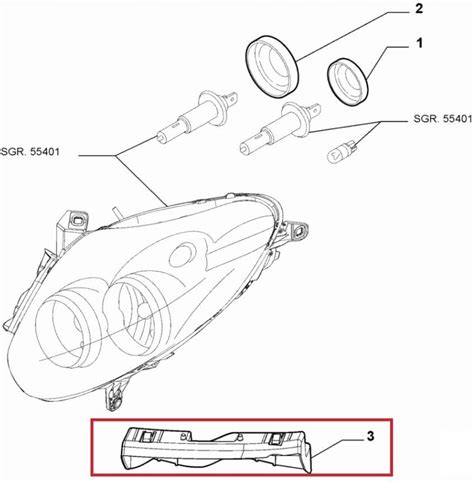 Lampa Przednia Fiat Oe Zestaw Naprawczy Reflektora Prawy Doblo 09 15