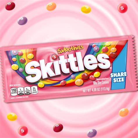 Skittles Smoothies Candy Share Size Bag 4 Oz Skittles®