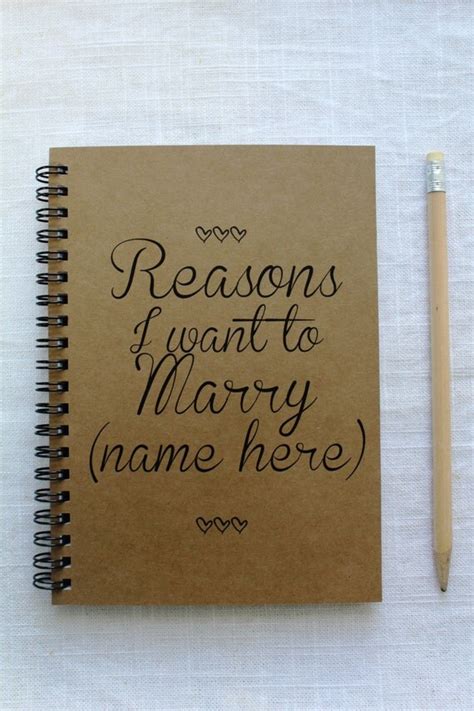 Personalized Reasons I Want To Marry Name 5 X By Journalingjane