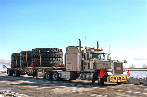 Peterbilt 379, Iowa, USA. Oversize load. Digital Art by Mick Flynn ...