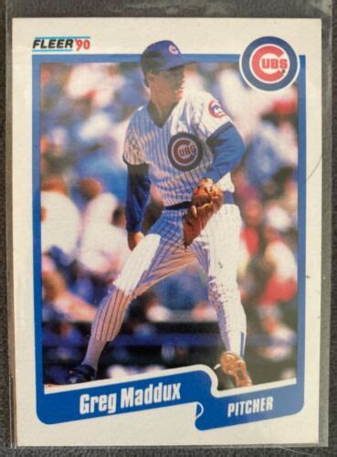 Fleer Baseball Card Greg Maddux Chicago Cubs Ebay