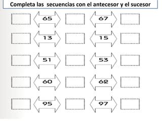 Sucesor Y Antecesor De N Meros Ppt Descarga Gratuita