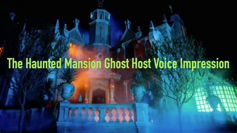 The Haunted Mansion Ghost Host Paul Frees Voice Impression Youtube