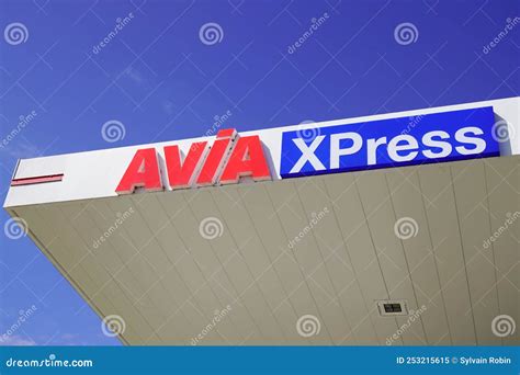 Avia Xpress Logo Text And Brand Sign On Petrol Pump Nozzles On Car