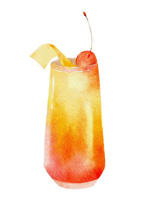 Fruit Smoothie Watercolor Png