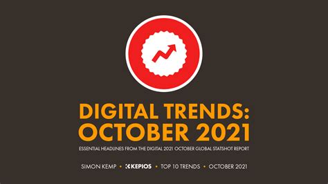 Top 10 Digital Trends In October 2021 — Datareportal Global Digital