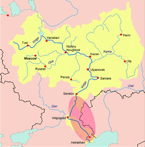 Map of the Lower Volga region. | Download Scientific Diagram