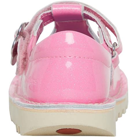 Buy Kickers Girls Kick Fleur T Bar Leather Shoes Pink