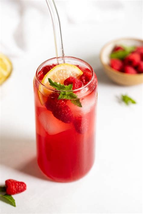 Homemade Raspberry Iced Tea 10 Minutes Fork In The Kitchen