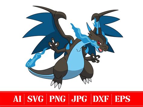 Mega Charizard Svg Charizard Vector Svg Ai Eps Png Svg Dxf