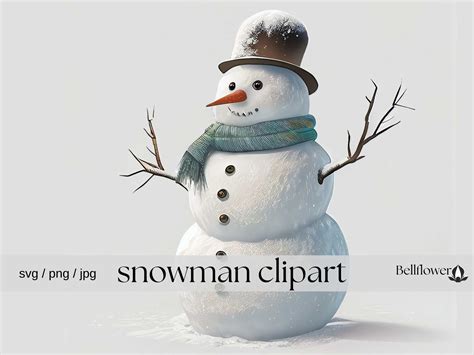 Cute Snowman Clipart Graphic by BNGC · Creative Fabrica