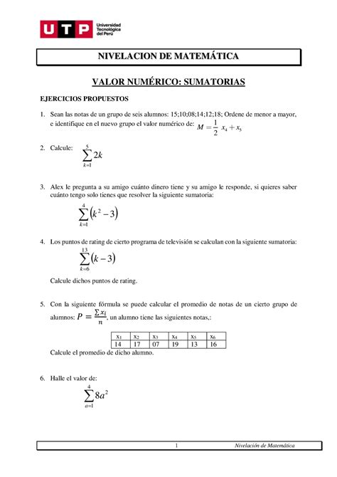 S08 S2 Resolver Ejercicios Nivelación De Matemática Ingeniería