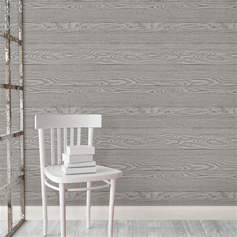 NU2240 Grey Salvaged Wood Peel And Stick Wallpaper By NuWallpaper