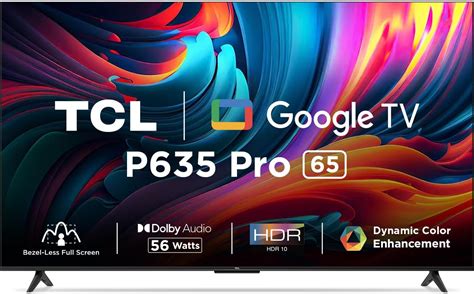 TCL 164 Cm 65 Inches Bezel Less Full Screen Series Ultra HD 4K Smart