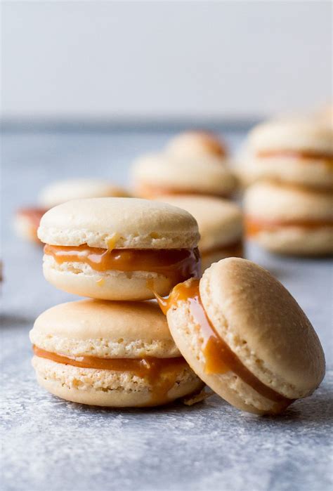 Salted Caramel Macarons With Homemade Caramel Ginger With Spice