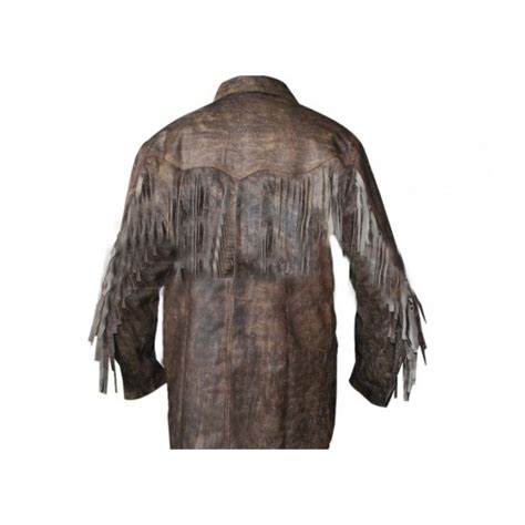 Deadfall Eric Bana Addison Distressed Fringe Mens Jacket