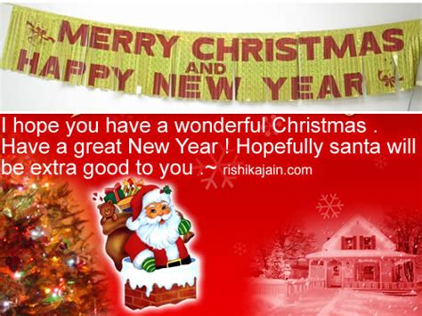 Merry Christmas And Happy New Year Wishes