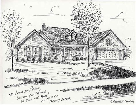 House Portraits Pen Ink By Artist Stephen F Condren