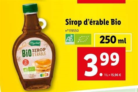 Promo Maribel Sirop dérable Bio chez Lidl