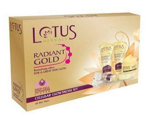 Lotus Herbal Radiant Gold Cellular Glow Facial Kit 170g Ebay