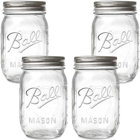 Amazon Ball Wide Mouth Mason Jars 16 Oz 5 Pack With Mason Jar