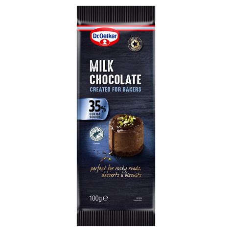 Dr Oetker Milk Chocolate Bar 100g BB Foodservice