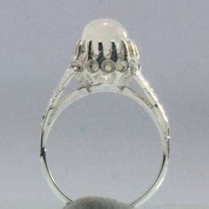 Moonstone Blue Adularescence Flower Angels Style Silver Ladies Ring Size 6.25 - Etsy