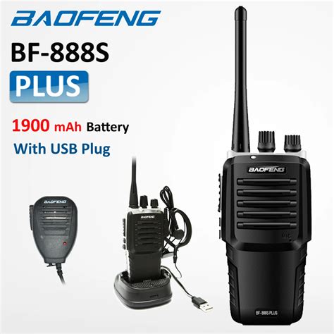Baofeng 888S Plus Walkie Talkie 1900mAh BF 888S Plus Two Way Ham Radio ...