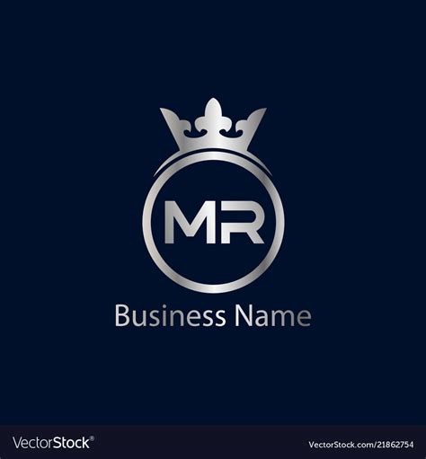 Initial Letter Mr Logo Template Design Royalty Free Vector