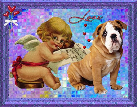 Love Angelot Et Son Chien St Valentin Kdo Pour Vous