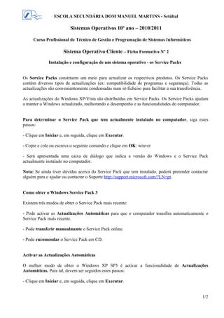 Sistemas operativos ficha formativa nº2 PDF