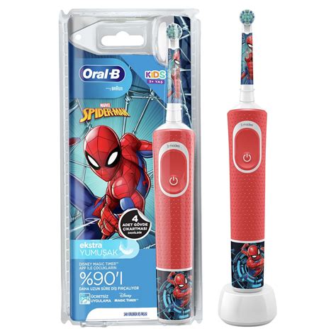 Oral B D100 Şarjlı Spıderman Çocuk Diş Fırçası Migros