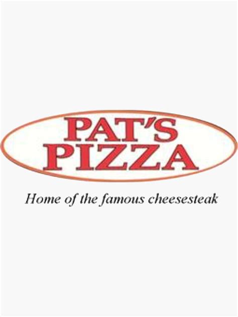 Pats Pizza Logo Sticker For Sale By Xjosephx Redbubble