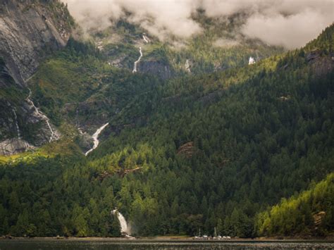 Better Vantage Point of the Falls from Princess Louisa Inlet