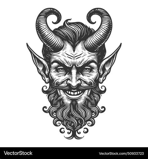 Devilish Figure Laughing Royalty Free Vector Image