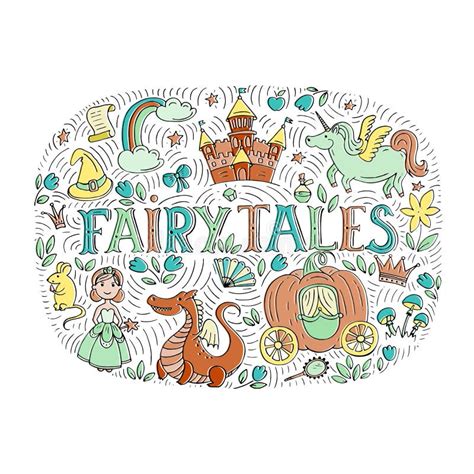 Fairy Tales Illustration Isolated On White Background Stock Vector