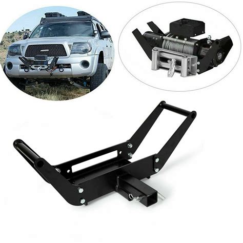 Foldable Winch Mounting Plate Cradle Mount For Hitch Receiver Wd